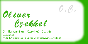 oliver czekkel business card