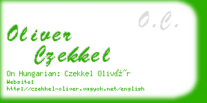 oliver czekkel business card